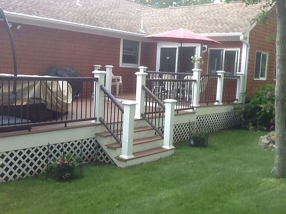 Trex deck with Azek railings