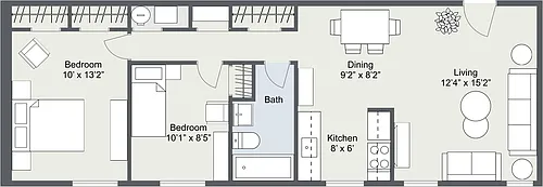 Floor plan 2 Bedroom Apartment