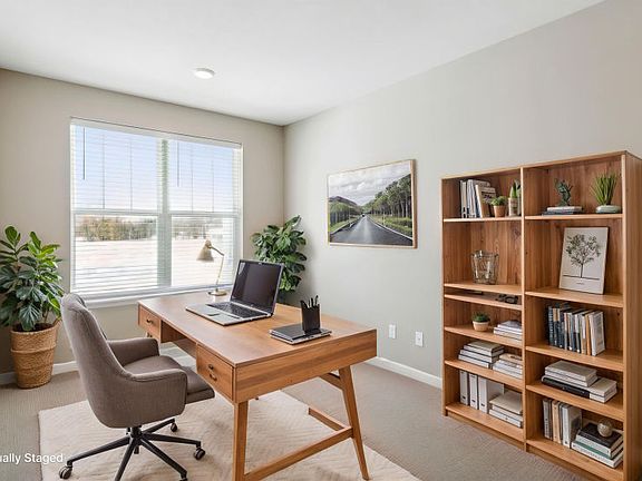 The main level flex room, perfect for a home office.