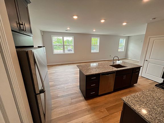 Center island stainless steel kitchen