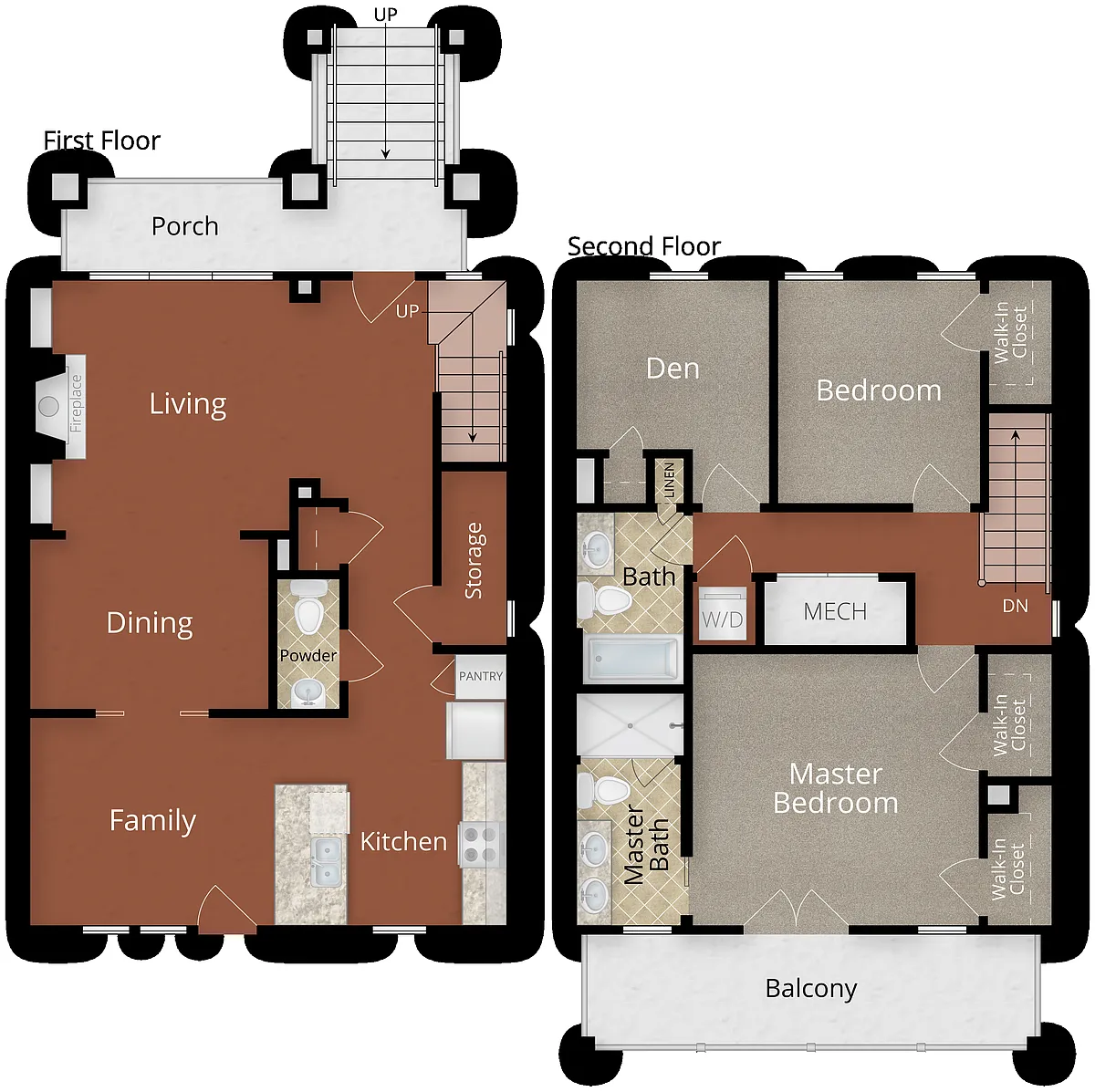 Floor plan Affordable 2 Bed 3 Bath ADU 50MFI