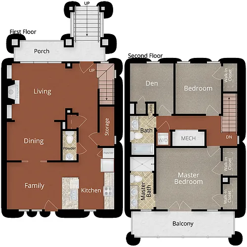 Floor plan Affordable 2 Bed 3 Bath ADU 50MFI