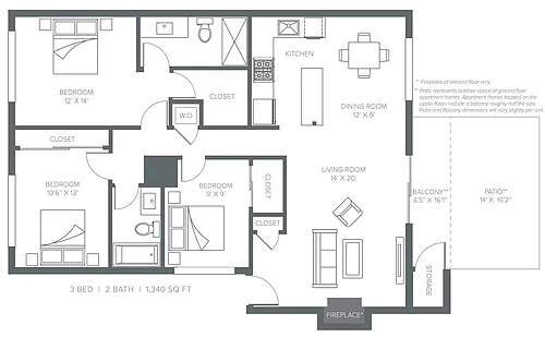 Floor plan 3x2 B Renovated