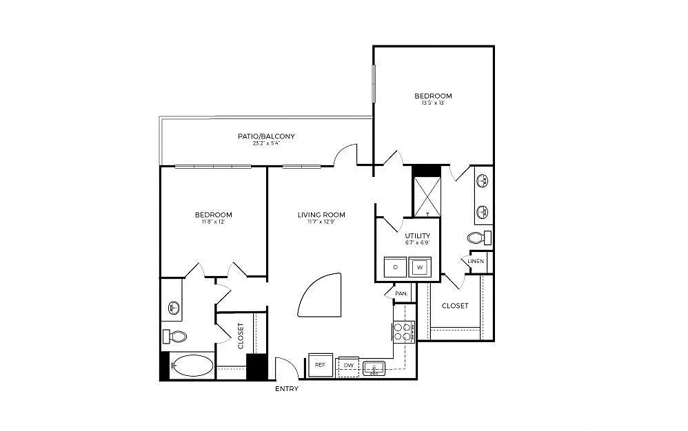 Floor plan B1-Corporate/Fully Furnished