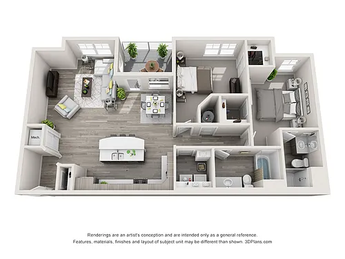 Floor plan 2X2 E