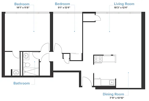 Floor plan 2 Bedroom