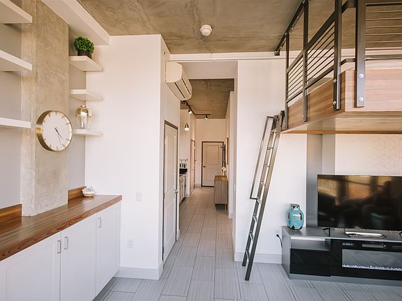 Open floor plan with 10 foot ceilings.