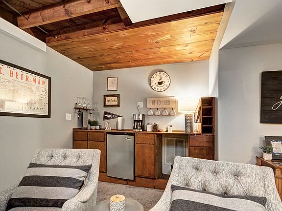 Wet bar in living room