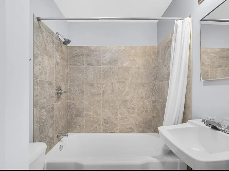 Bathroom, with new toilet.