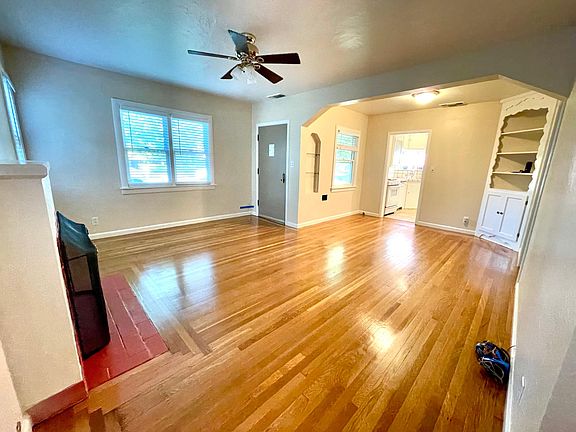 Open living and dining area