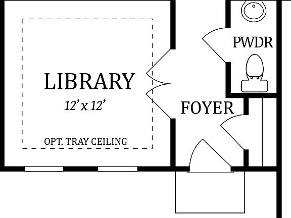 First Floor Optional Library - In Lieu of Choice Room