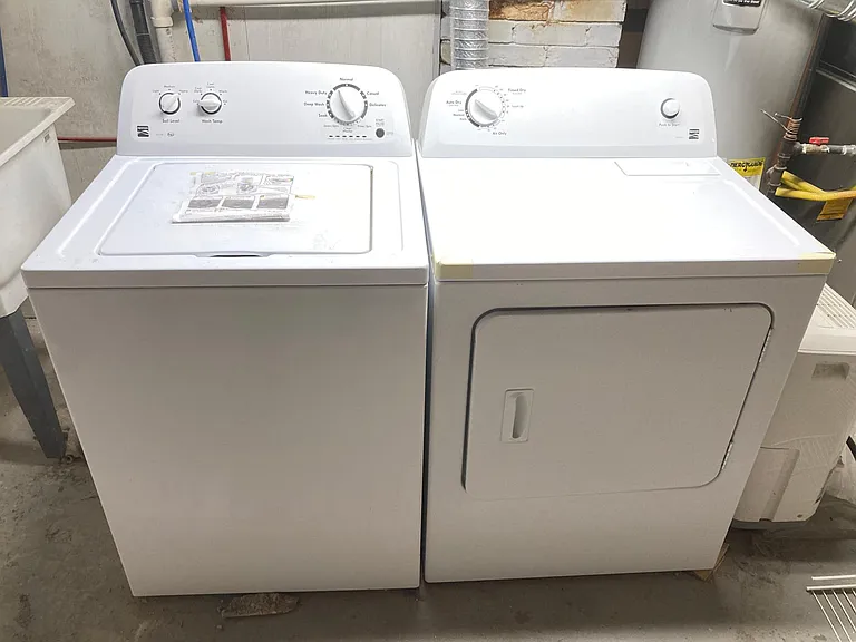 Washer and dryer in basement room #4