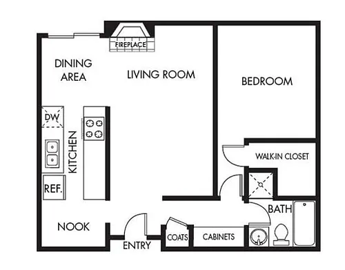Floor plan One Bedroom