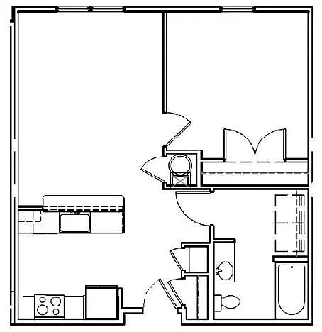 Floor plan 1 Bedroom