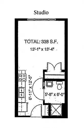 Floor plan Studio A