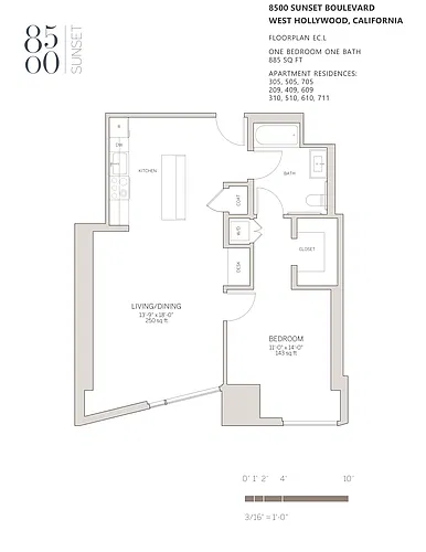 Floor plan One Bedroom Collection 3