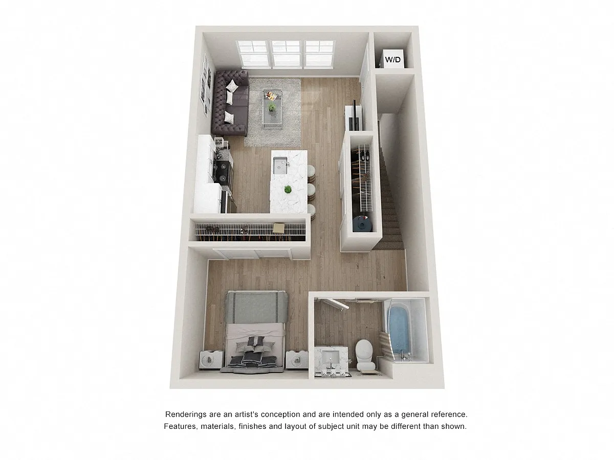 Floor plan Phase One - Deluxe Studio