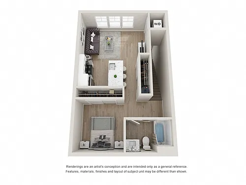 Floor plan Phase One - Deluxe Studio