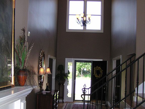 Foyer with 20 ft ceiling