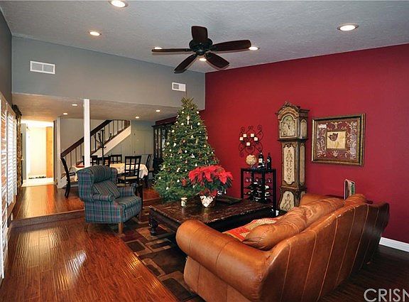 Living Room with Beautiful Fireplace