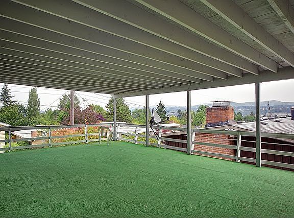 spacious covered deck