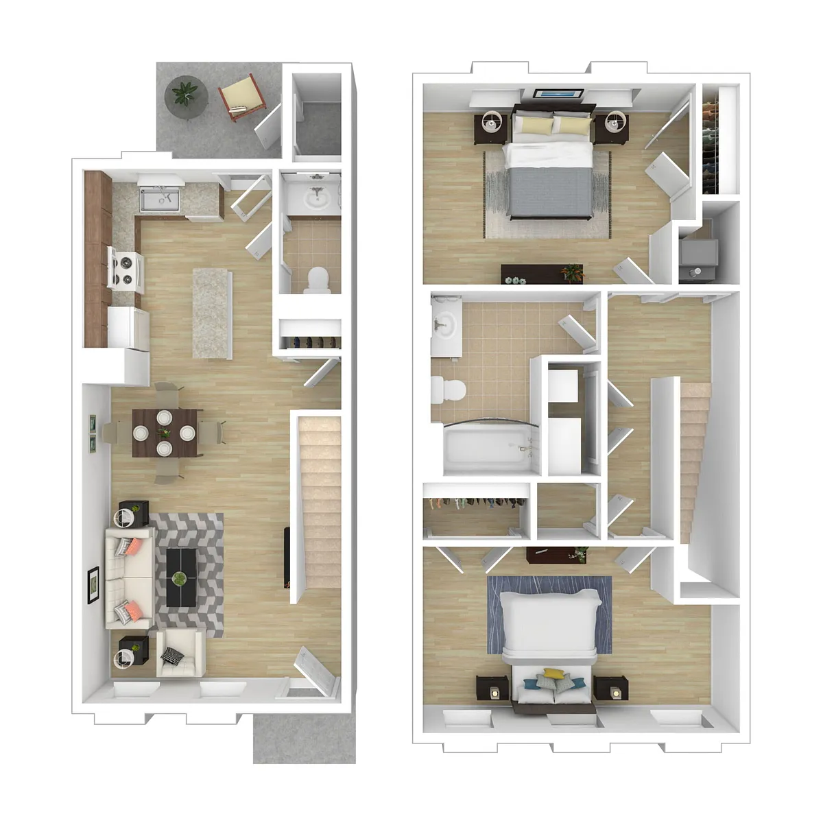 Floor plan 2C - 2 Bedroom
