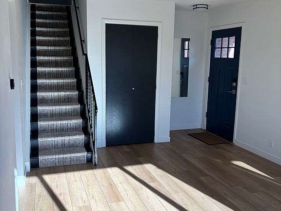 Front door and front living room
