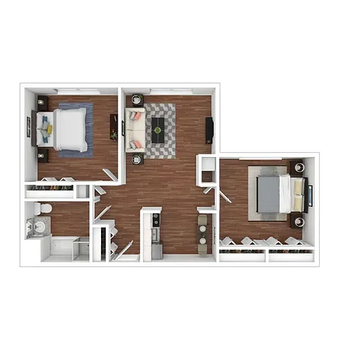 Floor plan Two Bedroom
