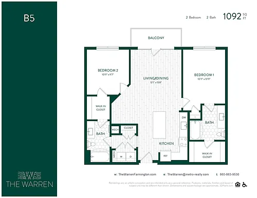 Floor plan 2-Bedroom B5