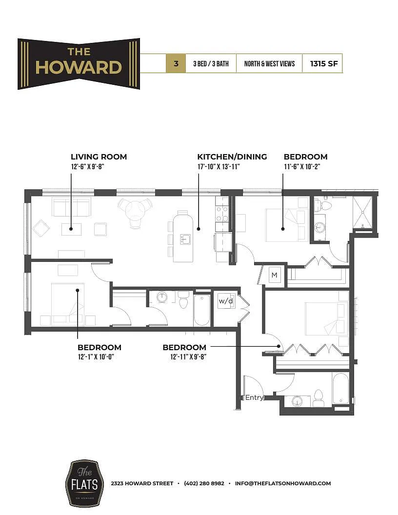 Floor plan The Howard - 3 Bed