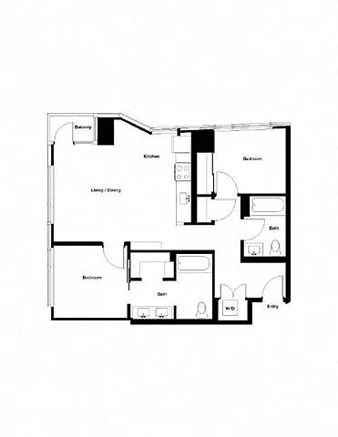 Floor plan 2A w/ Balcony Renovation 2
