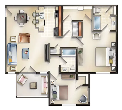 Floor plan The Cedar Patio - Phase II