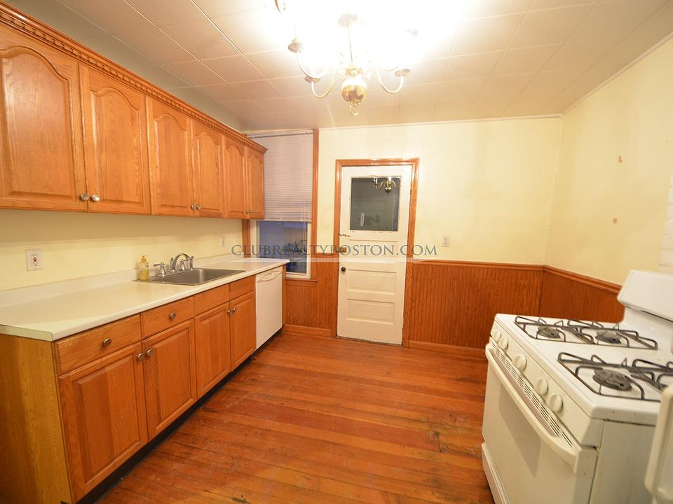 kitchen with door to rear porch