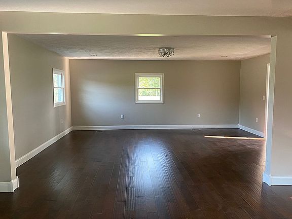 Open living and dining area