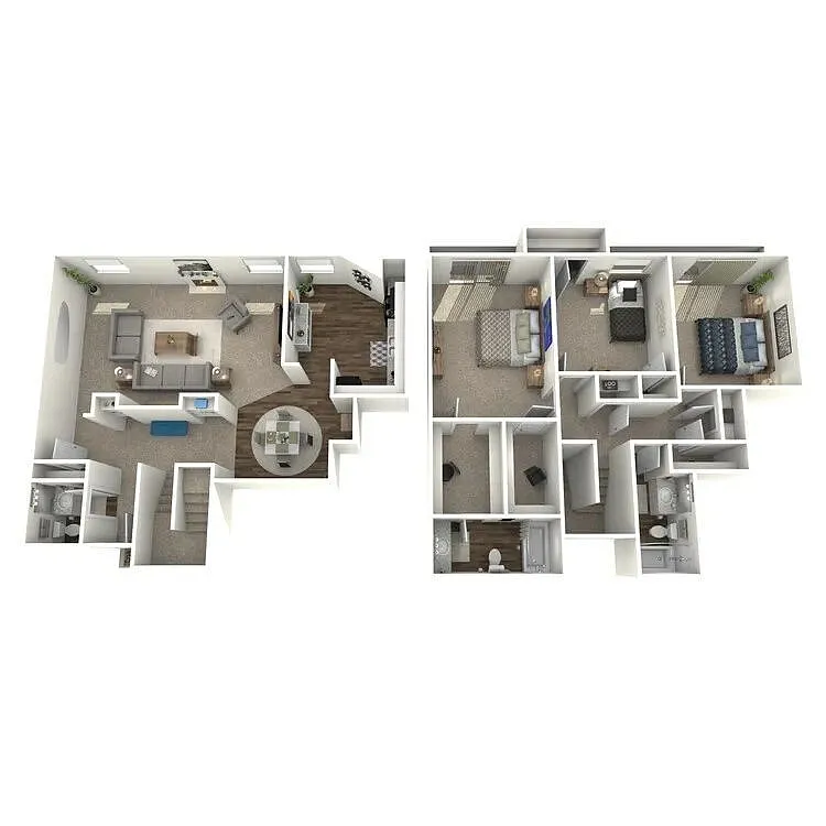 Floor plan 3 Bedroom 2 Bath