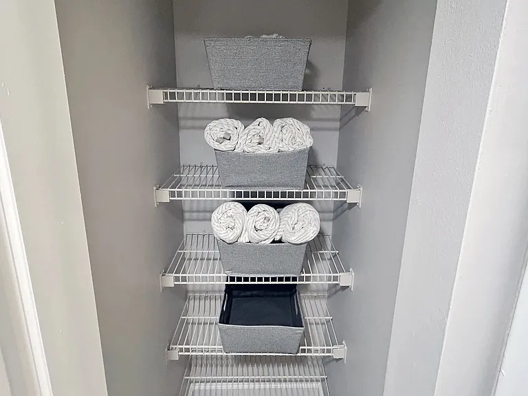 Plenty of space for all your linens.