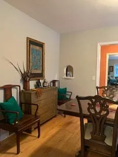 vintage phone nook in dining room