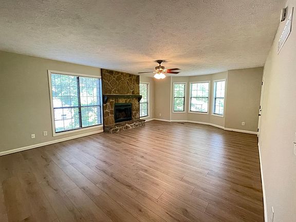 Living room with brand new flooring