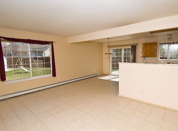 Living room next to kitchen