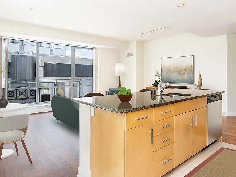 Vesta Kitchen and Living Room with Floor-to-Ceiling Windows