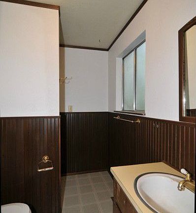 This bathroom is off of family room and has shower.