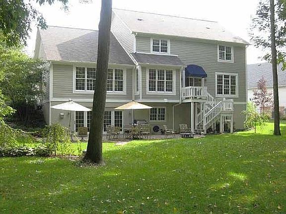 Rear of home... professionally landscaped