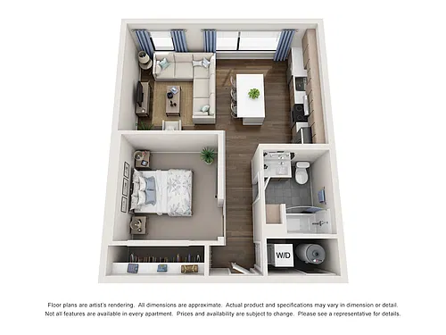 Floor plan 1BD, 1BTH A5