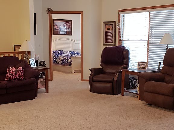 living room view into master