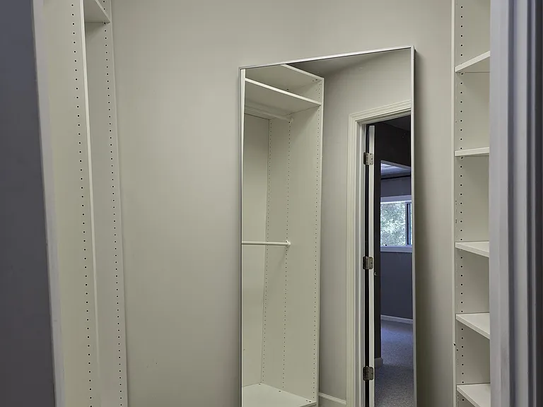 Roomy closet space.