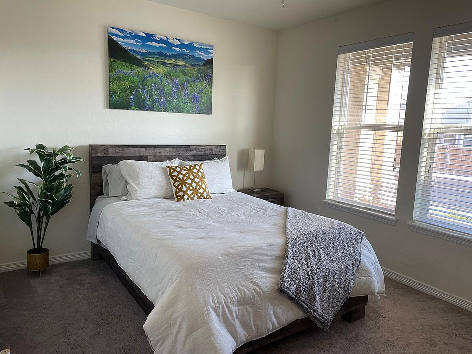 furnished bedroom with cooling gel technology mattress and cooling pillows