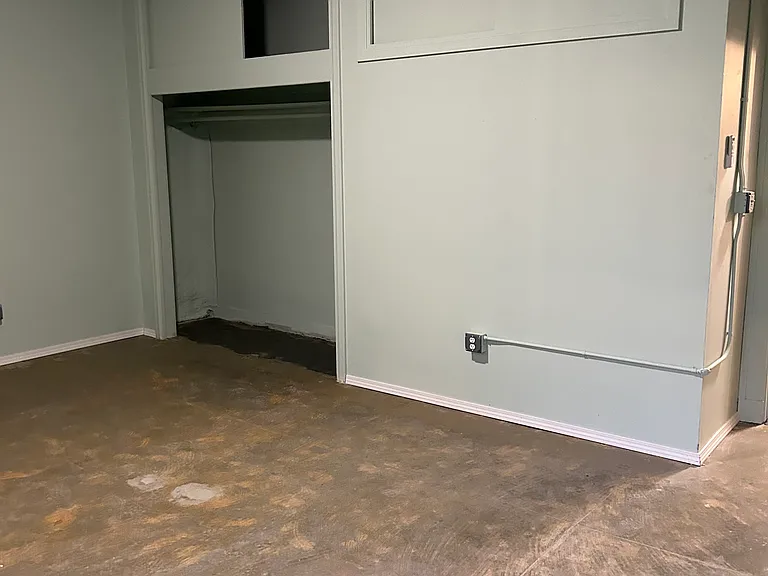 Bedroom #1: closet space, along with storage space above