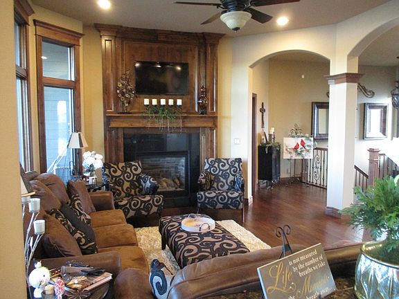 living room & custom mantle