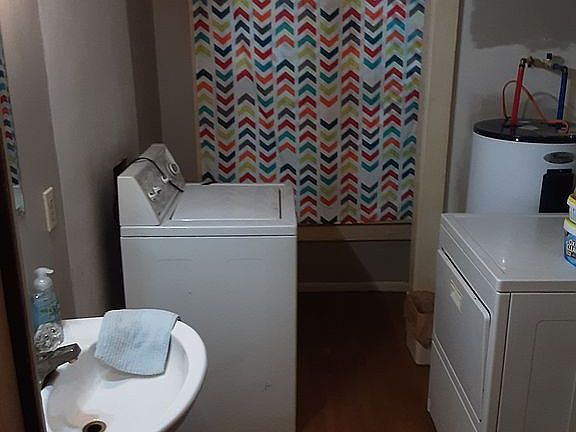 Half bath with laundry hook-ups