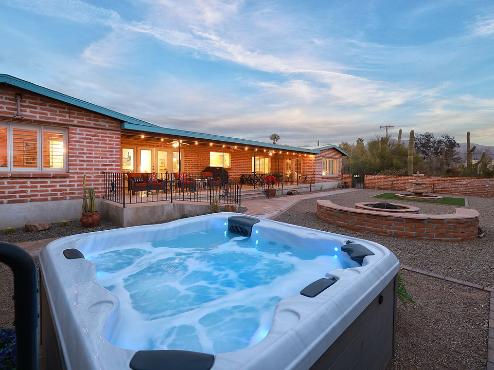 back yard hot tub